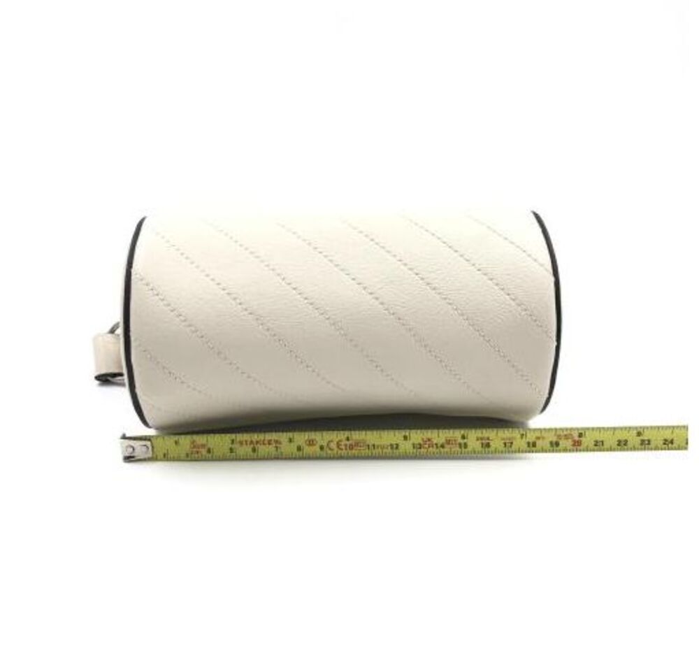 Gucci Mystic White Leather GG Mini Blondie Barrel Shoulder Bag Purse Pristine! - Picture 8 of 11